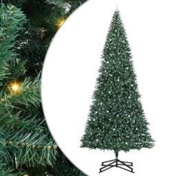 Berkfield Home Artificial Pre-lit Christmas Tree with Ball Set Green 500 cm - thumbnail 2