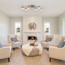 NIVOR 6 Light Crystal Flush Mount Ceiling Light E27 Chrome Chandelier in Metallic Silver - thumbnail 7