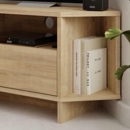 Decortie Viva' Modern Corner TV Unit for 34 Inches TVs in Natural - Size: 1 Pack - thumbnail 3
