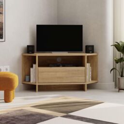 Decortie Viva' Modern Corner TV Unit for 34 Inches TVs in Natural - Size: 1 Pack - thumbnail 5