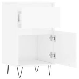 Berkfield Home Sideboards 2 pcs High Gloss White 40x35x70 cm Engineered Wood - Size: 40 x 35 x 70 cm - thumbnail 7