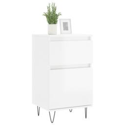 Berkfield Home Sideboards 2 pcs High Gloss White 40x35x70 cm Engineered Wood - Size: 40 x 35 x 70 cm - thumbnail 1