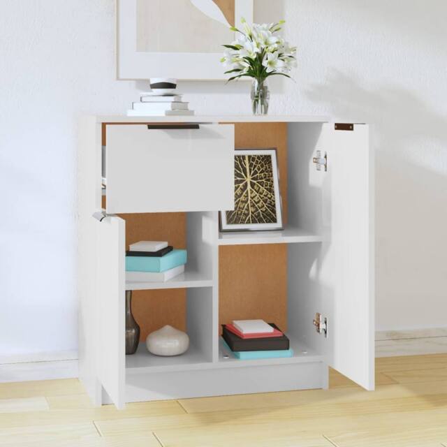 Berkfield Home Sideboard White 60x30x70 cm Engineered Wood - Size: 60 x 30 x 70 cm - image 1