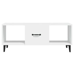 Berkfield Home Coffee Table White 102x50x40 cm Engineered Wood - Size: 102 x 50 x 40 cm - thumbnail 5