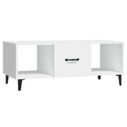 Berkfield Home Coffee Table White 102x50x40 cm Engineered Wood - Size: 102 x 50 x 40 cm - thumbnail 2