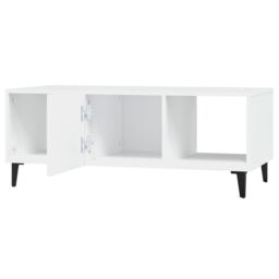 Berkfield Home Coffee Table White 102x50x40 cm Engineered Wood - Size: 102 x 50 x 40 cm - thumbnail 6