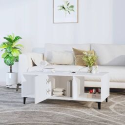 Berkfield Home Coffee Table White 102x50x40 cm Engineered Wood - Size: 102 x 50 x 40 cm - thumbnail 3