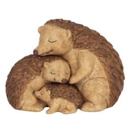 Something Different Women's Hedgehog Family Ornament in Brown - thumbnail 1