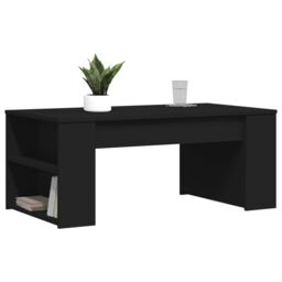 Berkfield Home Coffee Table Black 102x55x42 cm Engineered Wood - Size: 102 x 55 x 42 cm - thumbnail 3