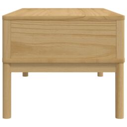 Berkfield Home Coffee Table FLORO Wax Brown 99x55.5x45 cm Solid Pine Wood - thumbnail 6