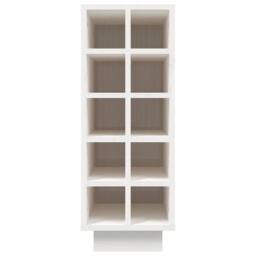 Berkfield Home Wine Cabinet White 23x34x61 cm Solid Wood Pine - Size: 23 x 34 x 61 cm - thumbnail 5