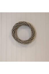 KDMD Grey Round Thick Willow Wreath - 40mm