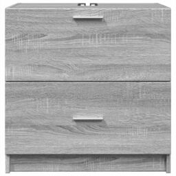 Berkfield Home Sink Cabinet Grey Sonoma 59x37x59 cm Engineered Wood - Size: 59 x 37 x 59 cm - thumbnail 4