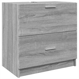 Berkfield Home Sink Cabinet Grey Sonoma 59x37x59 cm Engineered Wood - Size: 59 x 37 x 59 cm - thumbnail 2