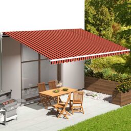 Berkfield Home Replacement Fabric for Awning Orange & Brown 6x3.5 m