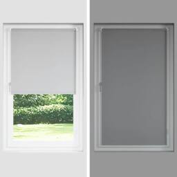 Berkfield Home Roller Blind Blackout Grey 115x150 cm Fabric Width 110.7 cm Polyester - thumbnail 9