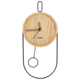 Wyld and Coco Pendulum Wall Clock Light Brown MDF and Metal 20x45 cm - thumbnail 4