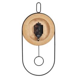 Wyld and Coco Pendulum Wall Clock Light Brown MDF and Metal 20x45 cm - thumbnail 5