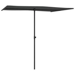 Berkfield Home Outdoor Parasol with Aluminium Pole 2x1.5 m Anthracite in Black - thumbnail 3