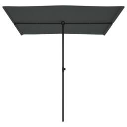 Berkfield Home Outdoor Parasol with Aluminium Pole 2x1.5 m Anthracite in Black - thumbnail 4