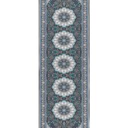 Wyld and Coco Blue Oriental Runner Rug 80 x 240 cm Woven Polyester Anti-Slip - Size: 80 cm x 240 cm - thumbnail 2