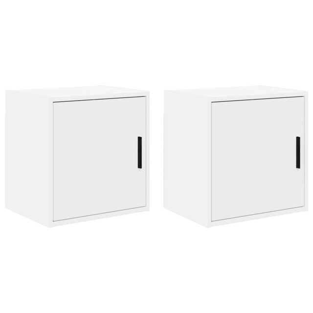 Berkfield Home Garage Wall Cabinets 2 pcs White Engineered Wood - image 1