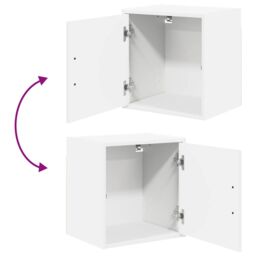 Berkfield Home Garage Wall Cabinets 2 pcs White Engineered Wood - thumbnail 9