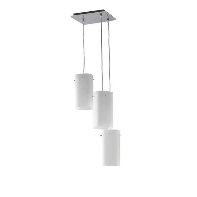 Netlighting SQUARE 3 Light Cluster Pendant Ceiling Light White 25x25x23cm - Size: 25 x 25 x 23 cm - image 1