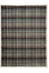 Dreams & Drapes 'Bennet Check' Fleece & Sherpa Reverse Throw in Green - Size: 150 cm × 200 cm - thumbnail 2