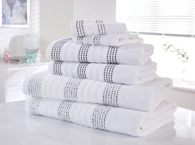 Rapport Home Spa 100% Cotton Super Soft & Absorbent 6 Piece Towel Bale in White - image 1