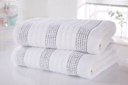 Rapport Home Spa 100% Cotton Super Soft & Absorbent 6 Piece Towel Bale in White - thumbnail 2