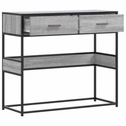 Berkfield Home Console Table Grey Sonoma 90x35x80 cm Engineered Wood - Size: 90 x 35 x 80 cm - thumbnail 7