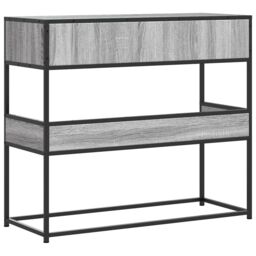 Berkfield Home Console Table Grey Sonoma 90x35x80 cm Engineered Wood - Size: 90 x 35 x 80 cm - thumbnail 6