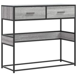 Berkfield Home Console Table Grey Sonoma 90x35x80 cm Engineered Wood - Size: 90 x 35 x 80 cm - thumbnail 2