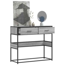 Berkfield Home Console Table Grey Sonoma 90x35x80 cm Engineered Wood - Size: 90 x 35 x 80 cm - thumbnail 1