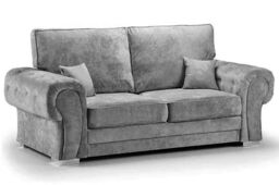 Furniture 786 Chingford Full Back 3 Seater Sofa Chenille Fabric in Grey - thumbnail 1