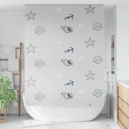 Berkfield Home Shower Roller Blind 160x240 cm Fabric Width 156 cm in Grey - thumbnail 2