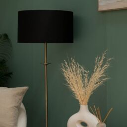 ValueLights Belmont Antique Brass Floor Lamp in Metallic Gold - thumbnail 3