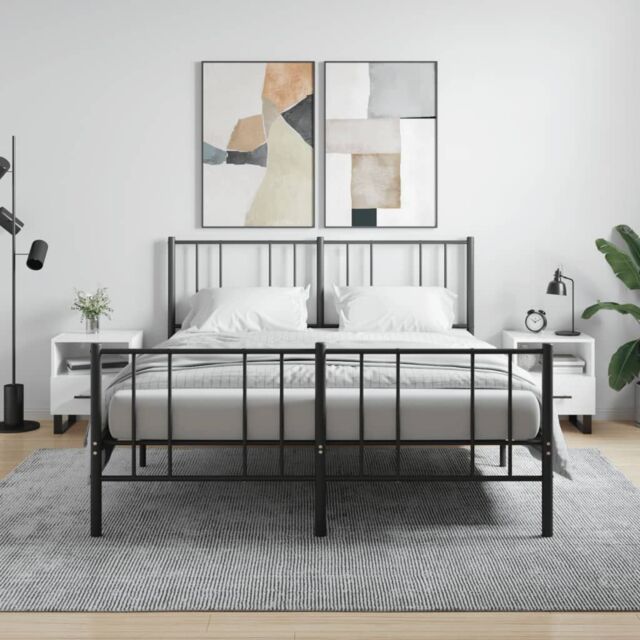 Berkfield Home Bedside Cabinets 2 pcs High Gloss White 40x35x47.5 cm Engineered Wood - image 1