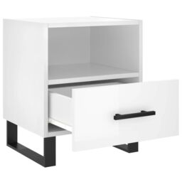 Berkfield Home Bedside Cabinets 2 pcs High Gloss White 40x35x47.5 cm Engineered Wood - thumbnail 5