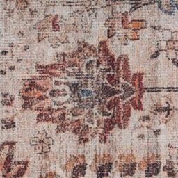 Kukoon Blue Beige Traditional Floral Bordered Non Slip Washable Low Pile Rug - Size: 200 cm x 290 cm - thumbnail 3