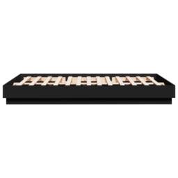 Berkfield Home Bed Frame with LED without Mattress Black 150x200 cm King Size - thumbnail 7