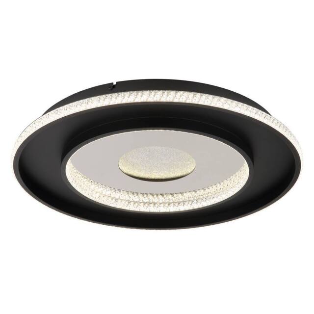 Netlighting Marsh Semi Ceiling Light Black 2700-6500K LED Dimmable Remote Timer - image 1