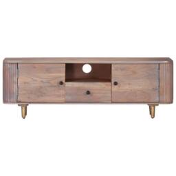 Berkfield Home TV Cabinet 118x30x40 cm Solid Acacia Wood in Brown - Size: 118 x 30 x 40 cm
