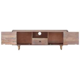 Berkfield Home TV Cabinet 118x30x40 cm Solid Acacia Wood in Brown - Size: 118 x 30 x 40 cm - thumbnail 4