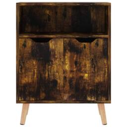 Berkfield Home Sideboard Smoked Oak 60x30x72 cm Engineered Wood in Brown - Size: 60 x 30 x 72 cm - thumbnail 3