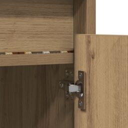 Berkfield Home TV Cabinet with LED Strip Lights with Storage with Door Brown 180 x 34 x 50 cm - thumbnail 9