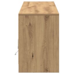 Berkfield Home TV Cabinet with LED Strip Lights with Storage with Door Brown 180 x 34 x 50 cm - thumbnail 7