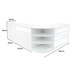 Monstershop Hyperion LED Shop Counter Set K1200, B1200, TB60 & LM60 - White - thumbnail 3