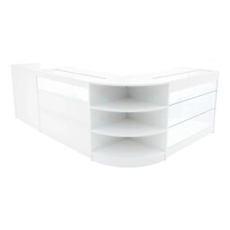 Monstershop Hyperion LED Shop Counter Set K1200, B1200, TB60 & LM60 - White - thumbnail 1